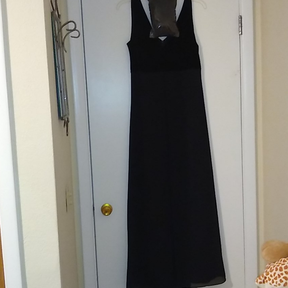 Black Velvet Top A Line Dress